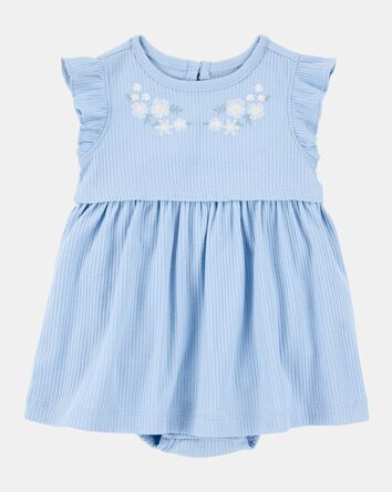 Baby 2-Piece Bodysuit Dress & Cardigan Set - Blue, 