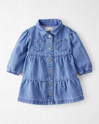 Baby Organic Cotton Chambray Dress, image 1 of 7 slides