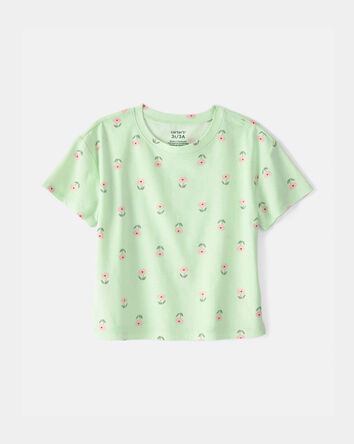 Toddler Girl Floral Top - Green, 