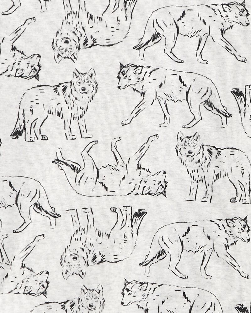 Kid 4-Piece Wolf Pajamas, image 3 of 4 slides