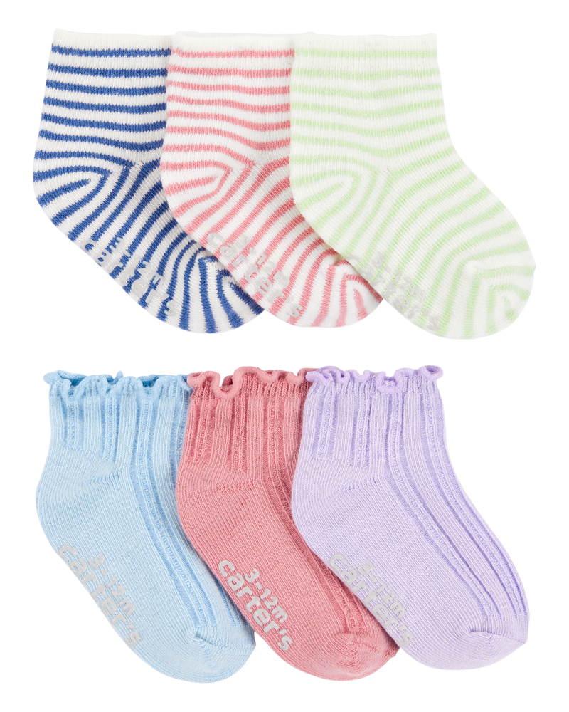 Baby Girl 6-Pack Ankle Socks, image 1 of 2 slides