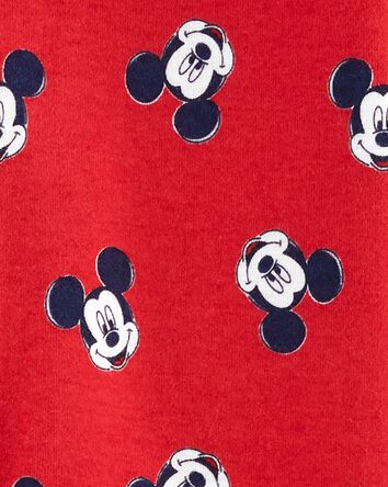 Toddler 1-Piece Mickey Mouse 100% Snug Fit Cotton Footie Pajamas, 