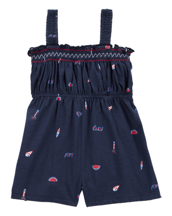 Toddler 4th Of July Cotton Romper, 