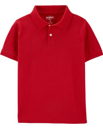 Kid Red Piqué Polo Shirt, 