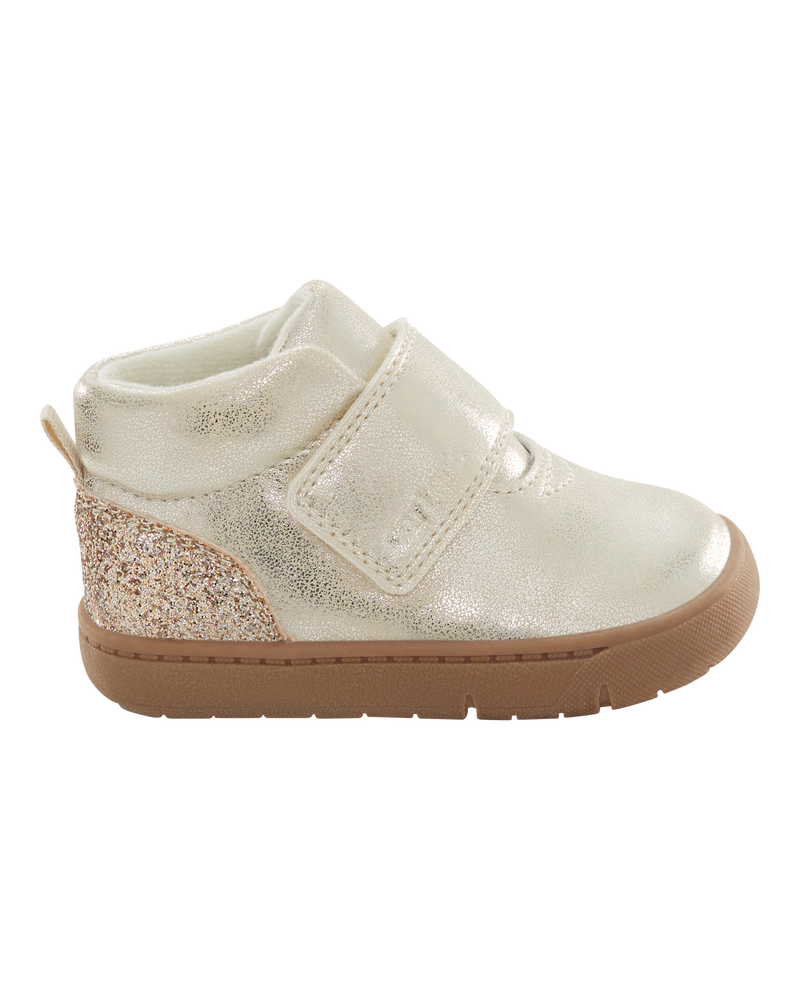  Every Step® First Walker Sparkle High-Top Boots - Silver, image 2 of 7 slides