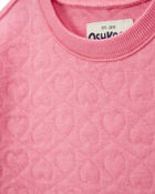 Toddler Heart Cotton Blend Pullover - Pink, image 2 of 4 slides