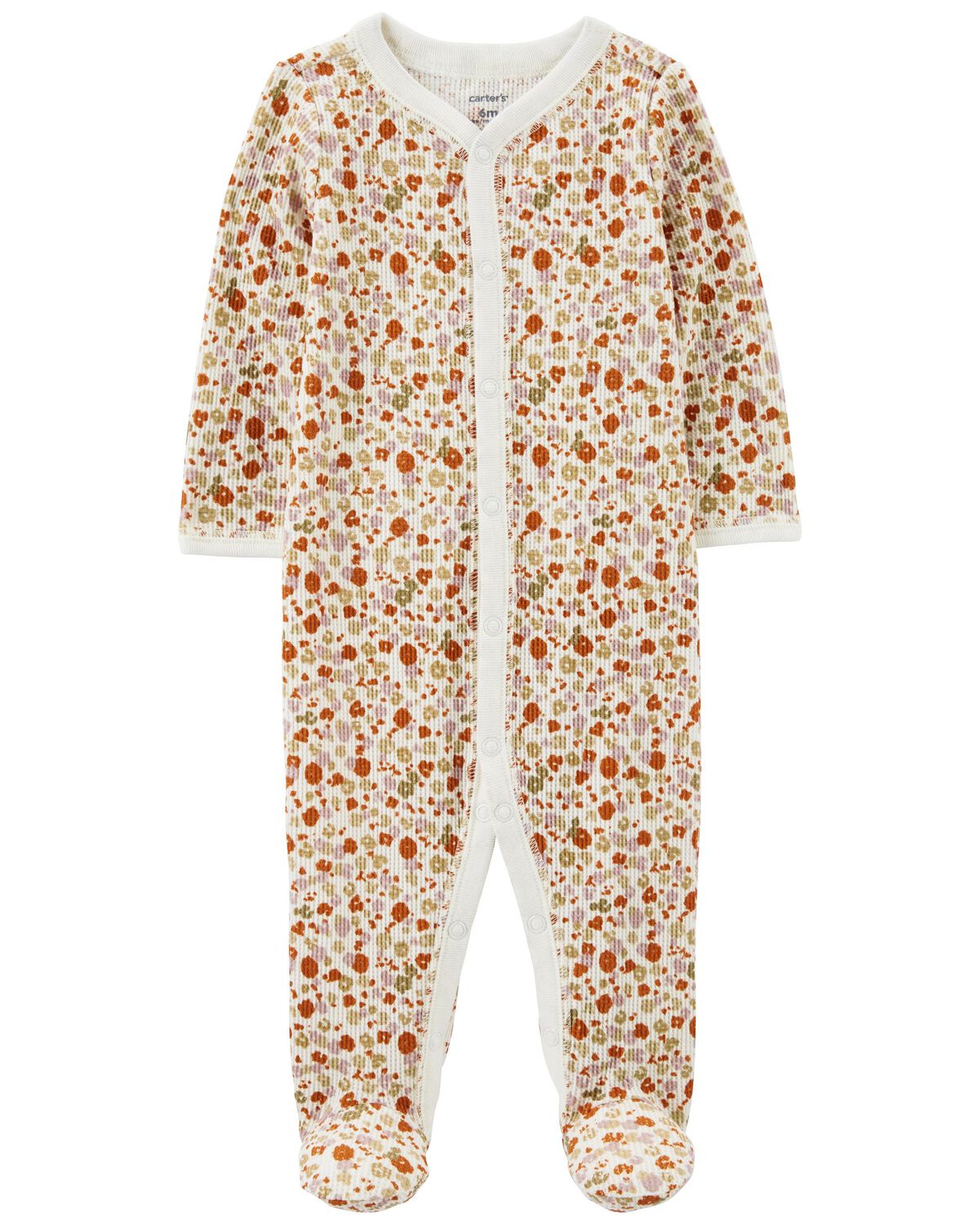 Baby Floral Snap-Up Thermal Sleep & Play Pajamas