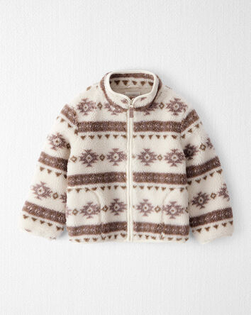 Toddler Recycled Aztec Sherpa Jacket, 
