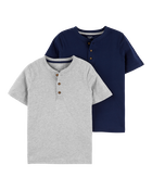 Kid 2-Pack Henley Tees, image 1 of 4 slides