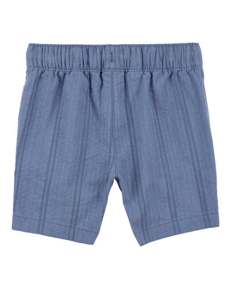 Baby Seersucker Drawstring Shorts - Blue, image 2 of 4 slides