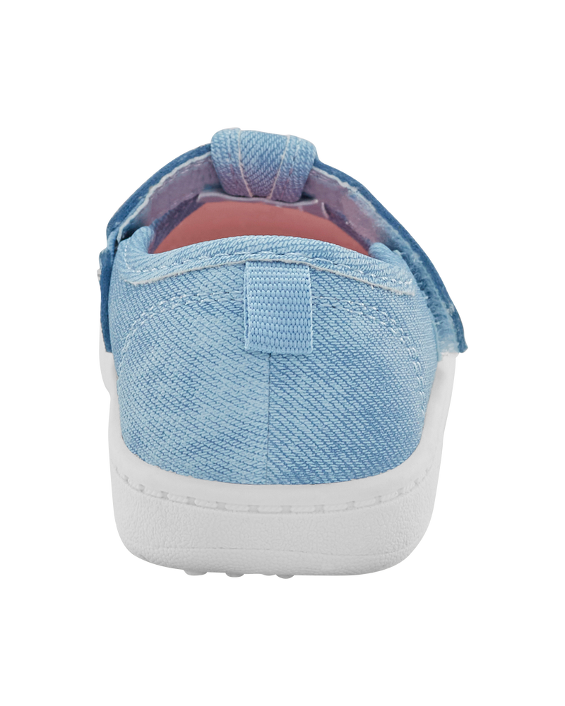 Every Step® First Walker Floral Denim Sneakers - Blue, image 3 of 7 slides