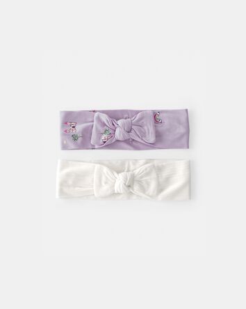 Baby Girl Fairytale PurelySoft Headbands - Purple/Ivory, 