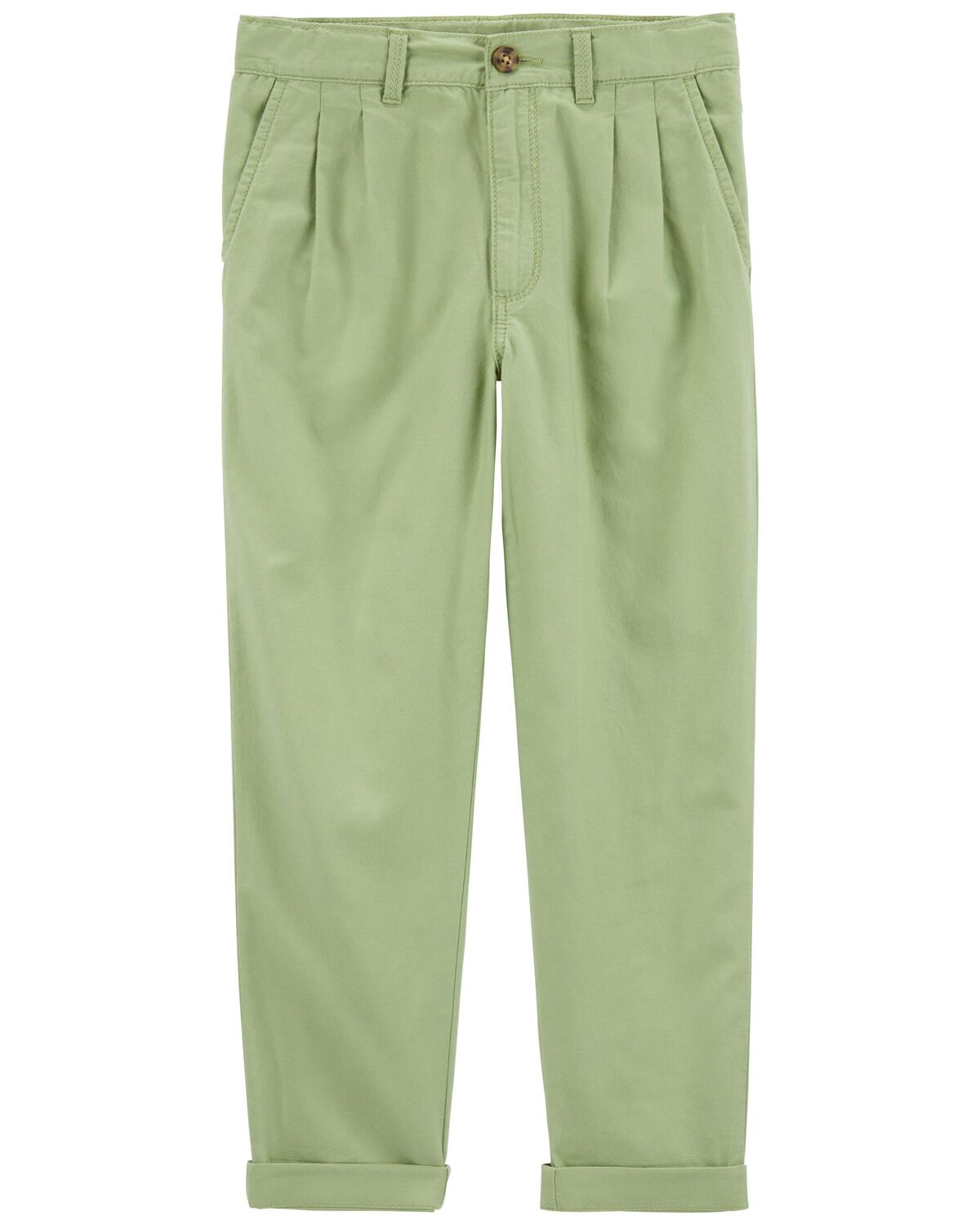 Green Kid LENZING™ ECOVERO™ Flat-Front Pants | carters.com