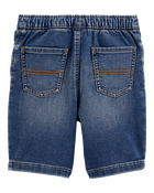 Kid Pull-On Denim Shorts - Navy, image 2 of 5 slides