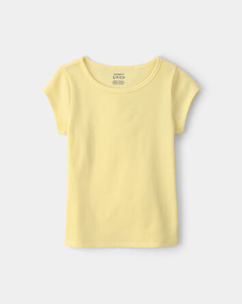 Girls Rib Top - Yellow, 