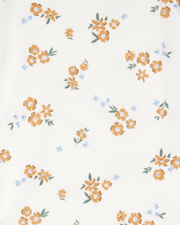 Baby 5-Pack Floral Short-Sleeve Cotton Bodysuits