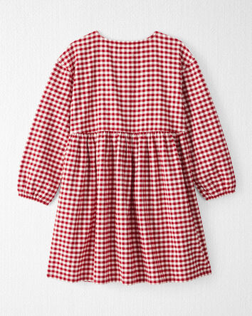 Girls Organic Cotton Flannel Dress, 