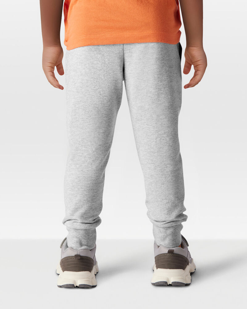 Toddler Pull-On Drawstring Joggers - Grey, image 3 of 6 slides