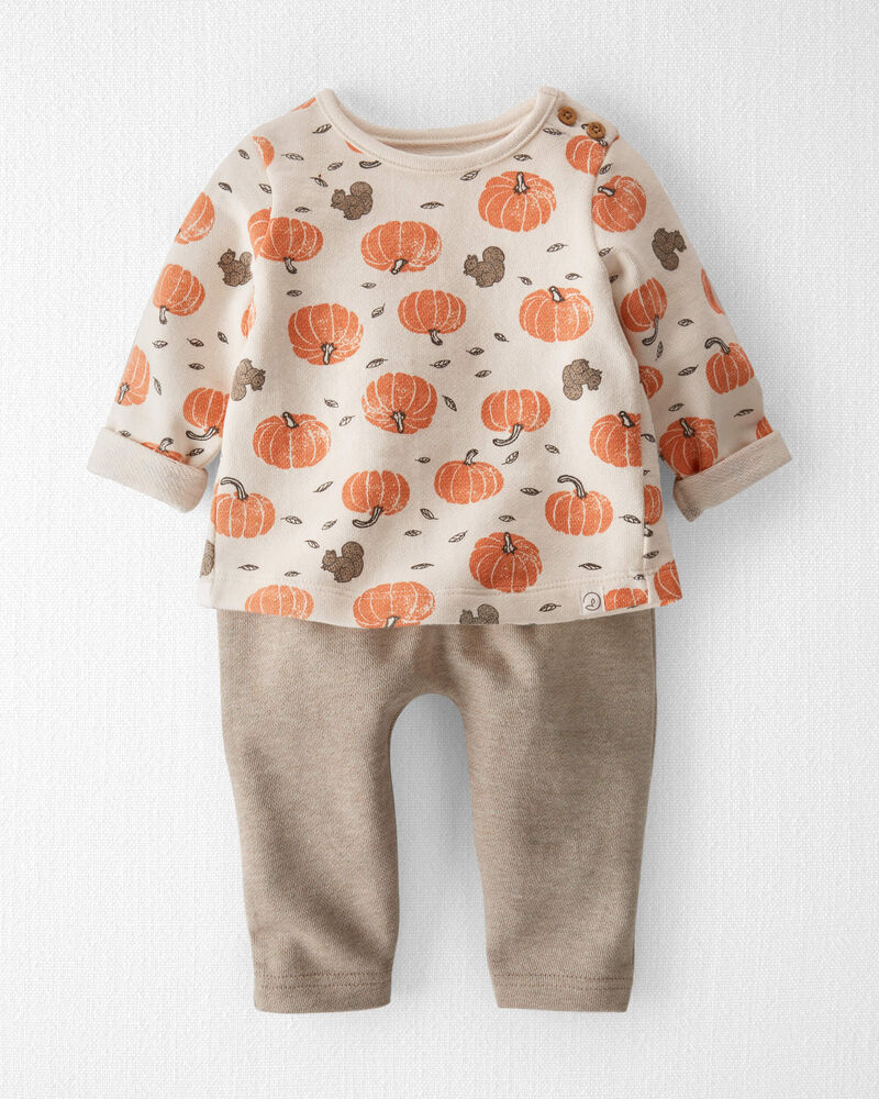 Baby Organic Cotton Set in Harvest Pumpkins, image 1 of 5 slides