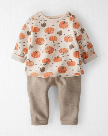 Baby Organic Cotton Set in Harvest Pumpkins, 