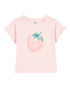 Baby Girl Short-Sleeve Strawberry Fashion Top, image 1 of 3 slides