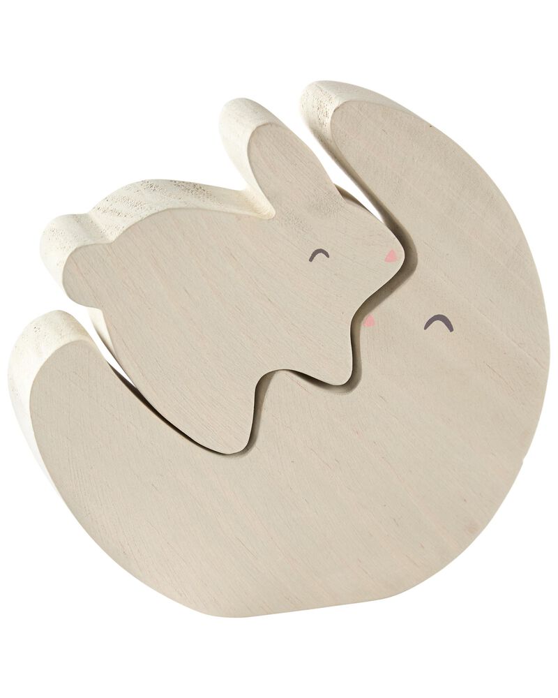 Baby Little Planet Bunny Wooden Puzzle, image 1 of 2 slides