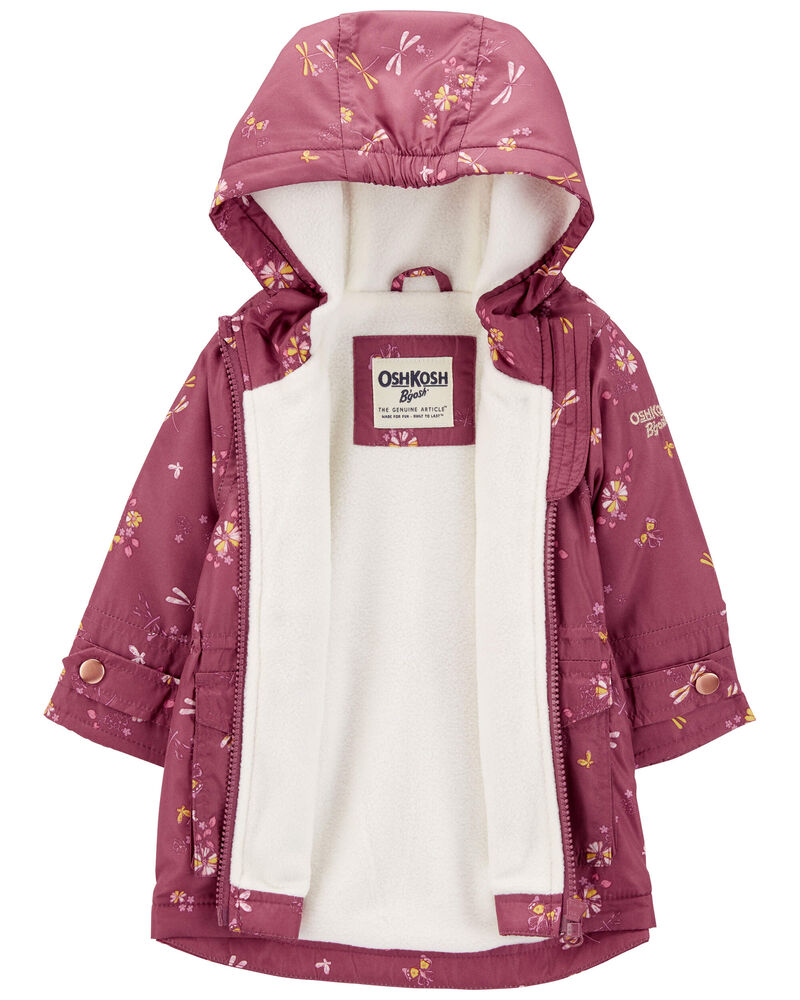 Baby Dragonfly Print Fleece-Lined Midweight Jacket, image 2 of 3 slides