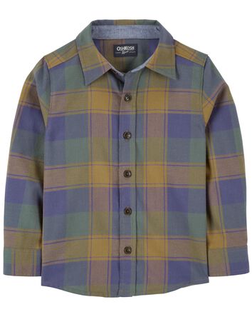 Toddler Cozy Flannel Button-Front Shirt, 
