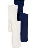 White/Navy - Kid 2-Pack Tights