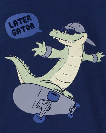 Toddler Skateboard Alligator Graphic Tee, 