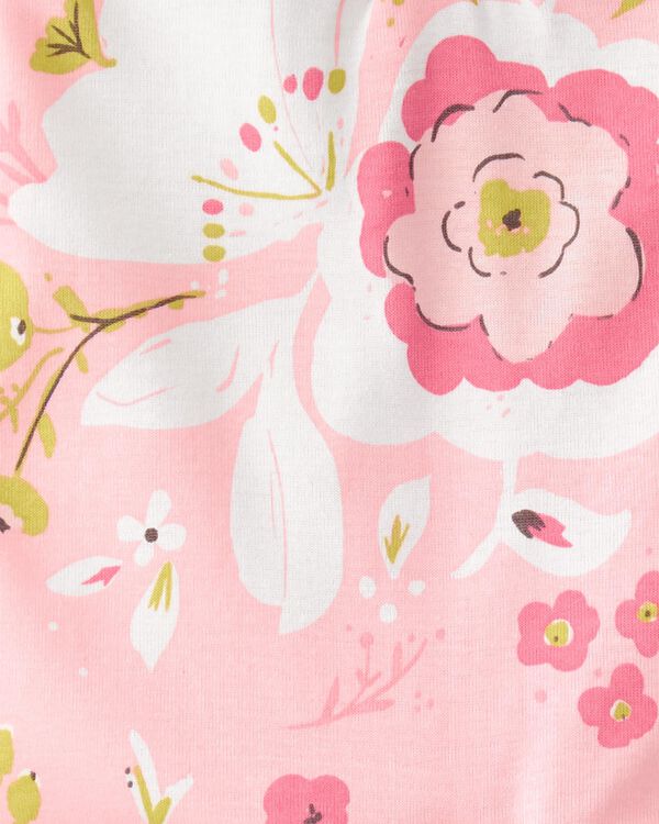 Pink Floral Adult Organic Cotton Jersey Robe