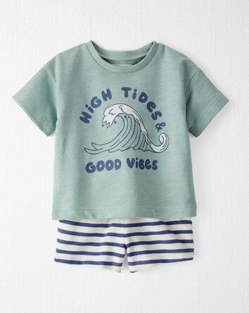 Baby High Tides 2-Piece Set Made with Organic Cotton, 