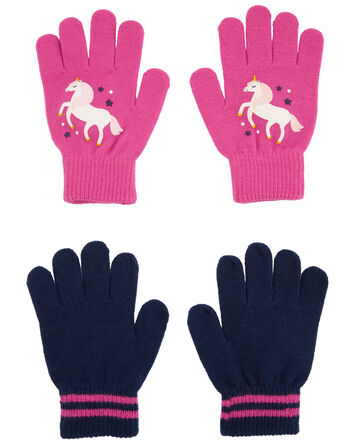 Kid 2-Pack Unicorn Gripper Gloves, 