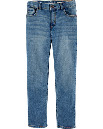 Kid Medium Blue Wash Straight-Leg Jeans, 