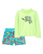 Toddler 2-Piece Iguana Long-Sleeve Rashguard & Trunks Set
, image 1 of 7 slides