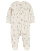 Baby Goose 2-Way Zip Thermal Sleep & Play Pajamas, image 1 of 5 slides