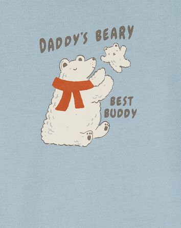 Daddy Polar Bear Long-Sleeve Bodysuit, 