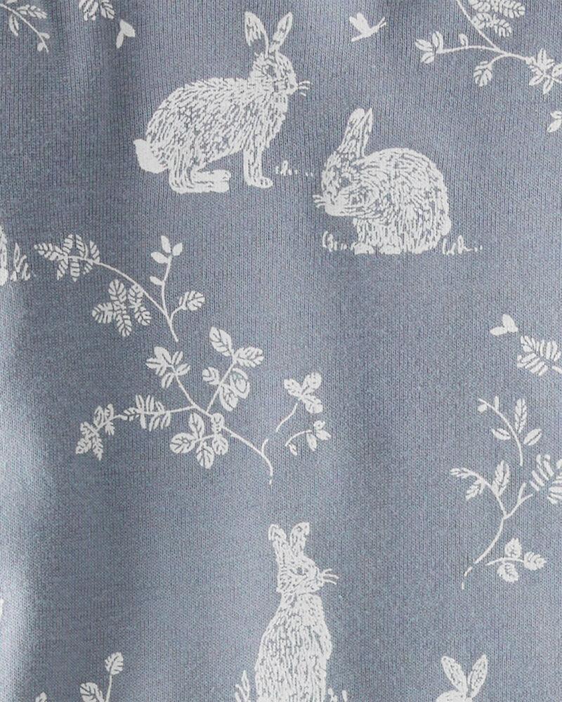 Baby Bunny Print Easter Organic Cotton 2-Piece Pajamas, image 3 of 4 slides