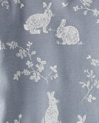 Baby Bunny Print Easter Organic Cotton 2-Piece Pajamas, image 3 of 4 slides