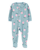 Toddler 1-Piece Floral Fleece Footie Pajamas, image 1 of 4 slides