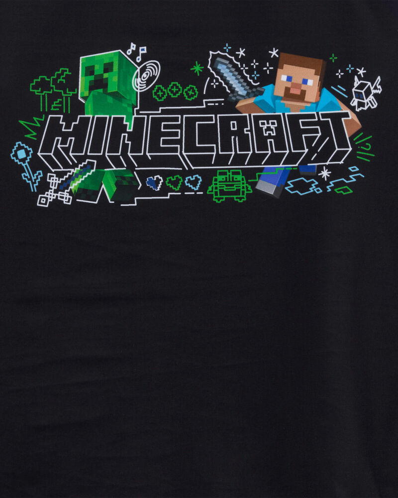 Kid Minecraft® Long-Sleeve Rashguard Swim Top - Green, image 2 of 2 slides