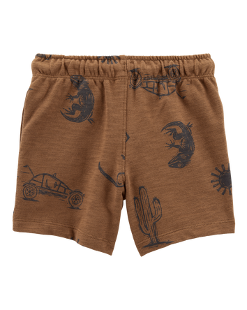 Baby Desert Pull-On Cotton Shorts - Brown, 