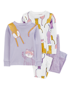 Baby 4-Piece Cat 100% Snug Fit Cotton Pajamas, image 1 of 4 slides
