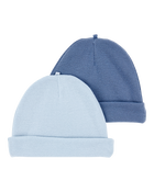 Baby 2-Pack Caps - Blue, image 1 of 2 slides