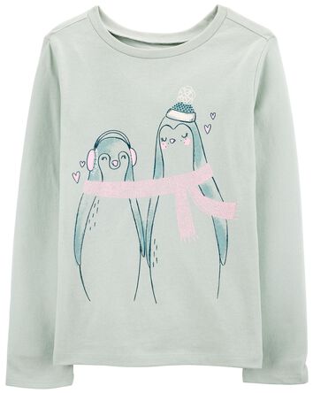 Kid Penguin Long-Sleeve Graphic Tee, 