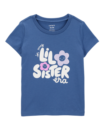Toddler Girl Lil' Sister Short-Sleeve Graphic Tee - Blue, 