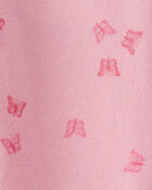 Toddler Butterfly Print Fleece Drawstring Joggers - Pink, image 3 of 4 slides