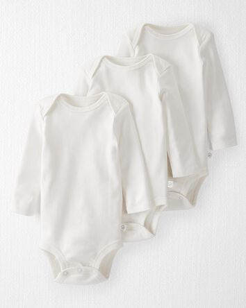 Baby 3-Pack Organic Cotton Bodysuits, 