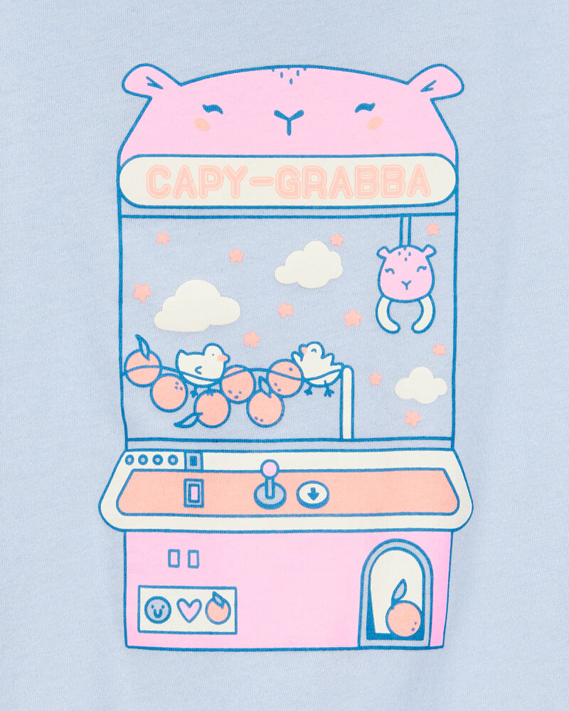 Kid Capy-Grabba Short-Sleeve Graphic Tee - Blue, image 2 of 3 slides