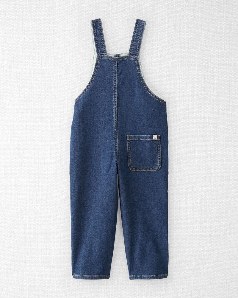 Toddler Denim Overalls Made With Organic Cotton, image 2 of 4 slides